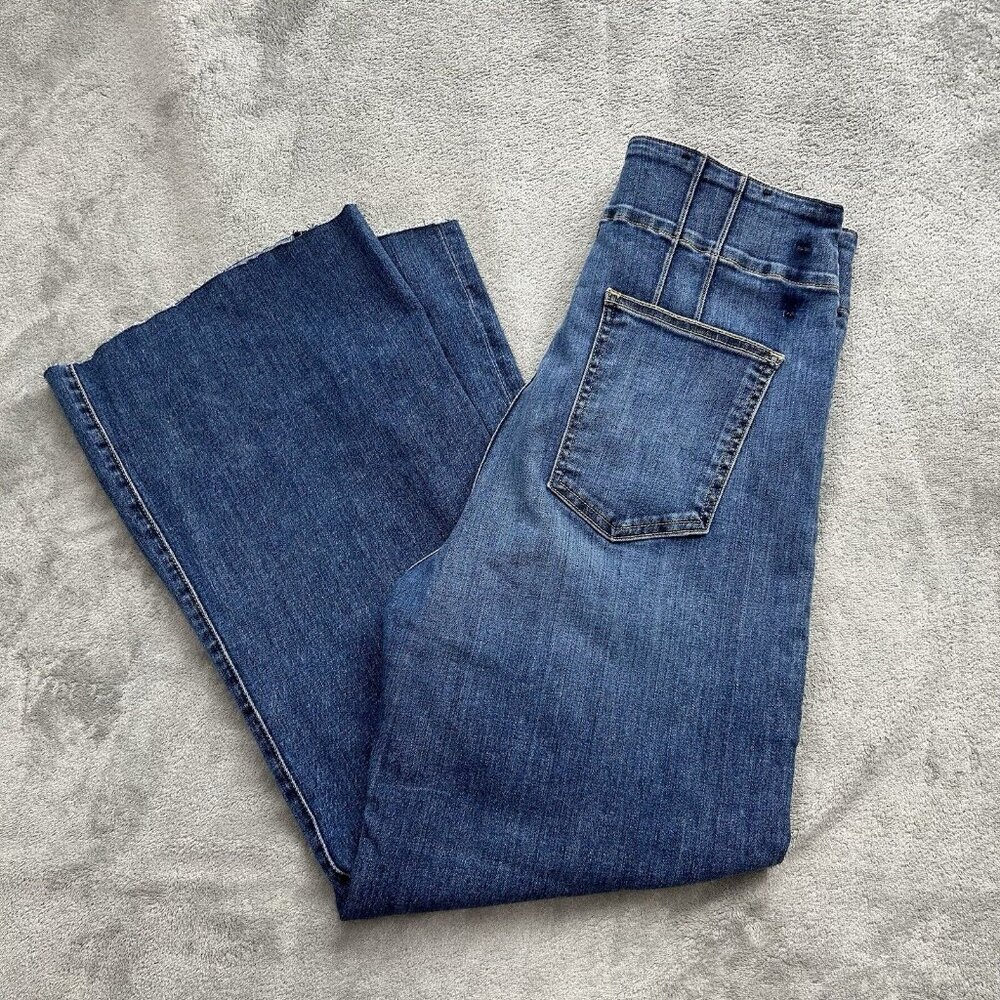 Veronica Beard Indigo Wide-Leg Flare Jeans